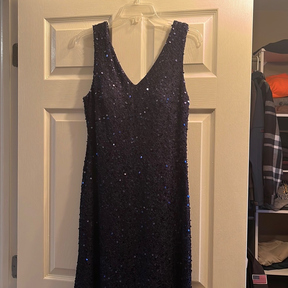 Dress, sequin, formal, left slit